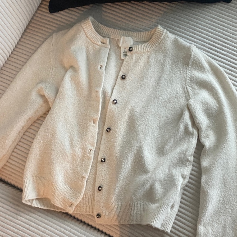 Cream Button Cardigan